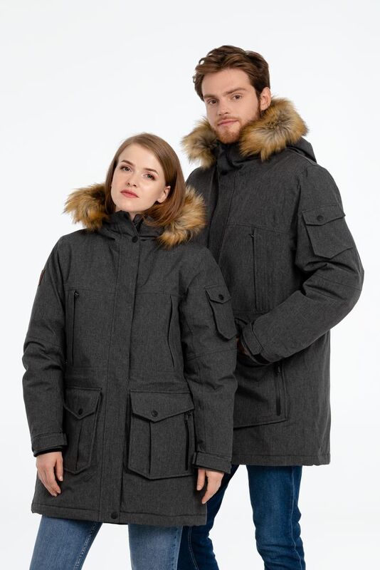 Парка женская Explorer, серый меланж арт.11620.11