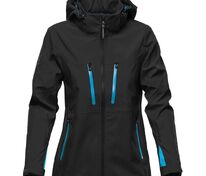 Куртка софтшелл женская Patrol, черная с синим арт.11631.34