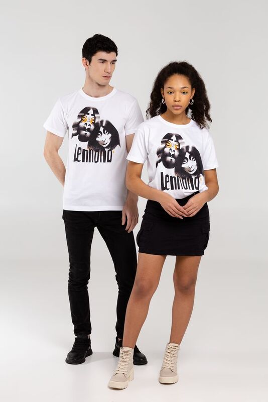 Футболка &laquo;Меламед. John Lennon, Yoko Ono&raquo;, белая арт.70909.60