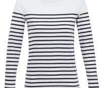 Футболка женская с длинным рукавом Matelot LSL Women, белая с синим арт.03100904