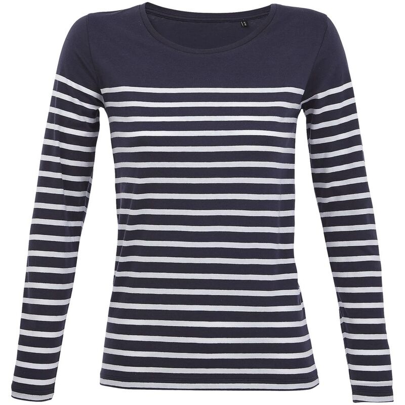 Футболка женская с длинным рукавом Matelot LSL Women, синяя с белым арт.03100912