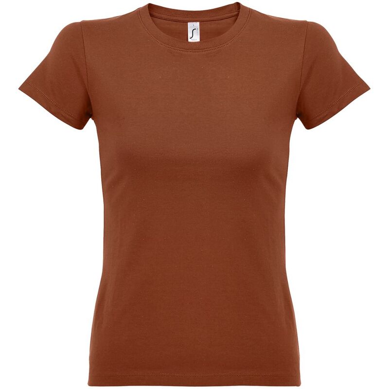 Футболка женская Imperial Women 190, коричневая (терракотовая) арт.11502407