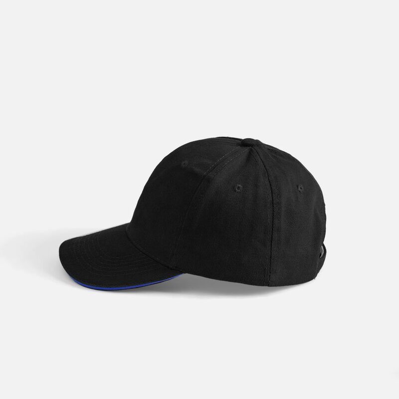 Бейсболка Buffalo, черная с ярко-синим арт.6404.34