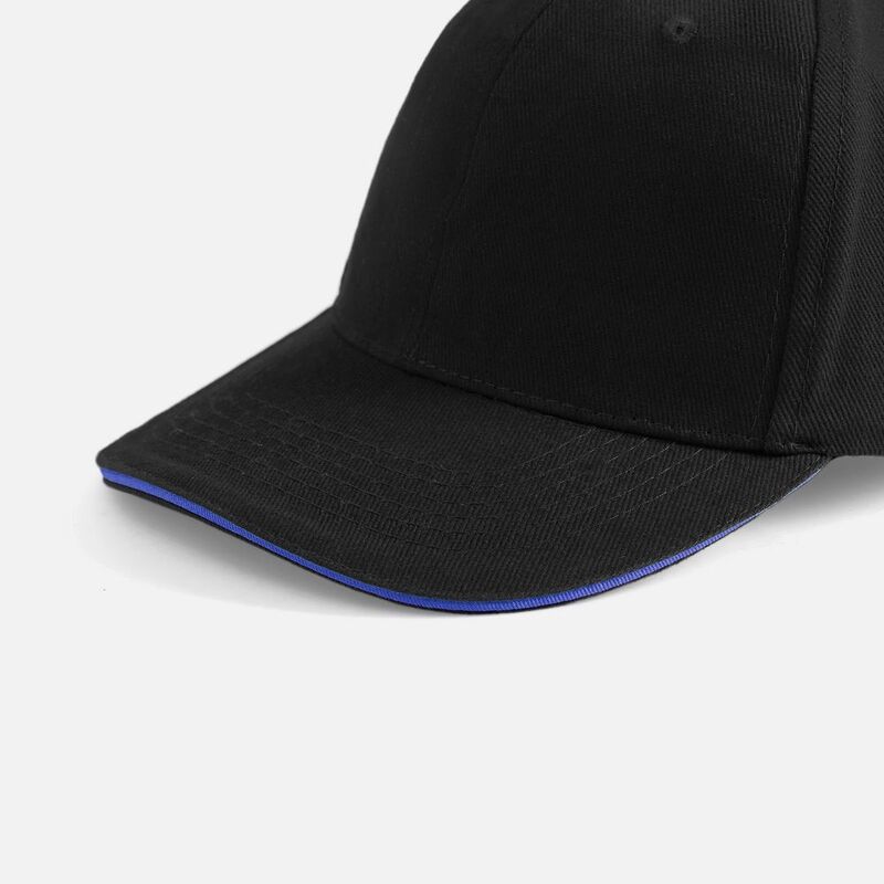 Бейсболка Buffalo, черная с ярко-синим арт.6404.34