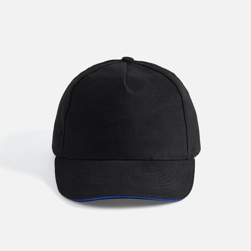 Бейсболка Long Beach, черная с ярко-синим арт.00594916TUN