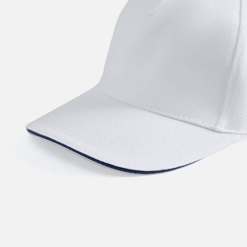 Бейсболка Long Beach, белая с темно-синим арт.00594989TUN