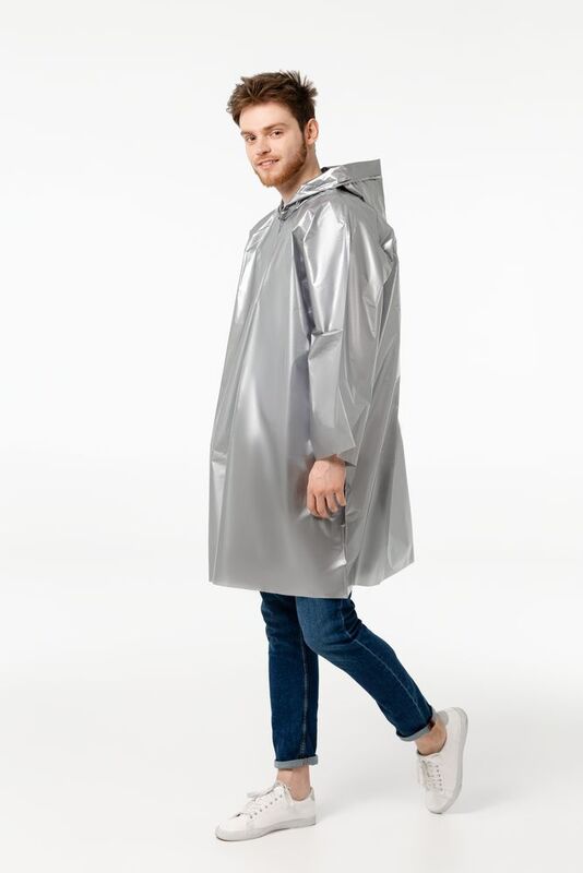 Дождевик-плащ CloudTime, серебристый арт.11876.11