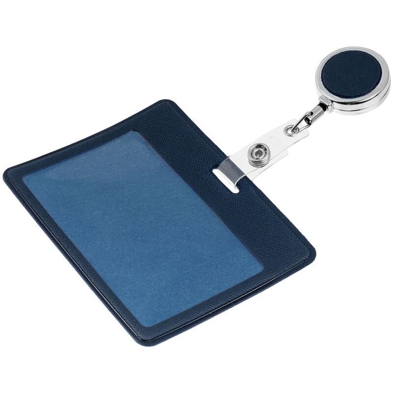 Чехол для карточки с ретрактором Devon, синий арт.11645.40