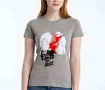 Футболка женская &laquo;Ты у меня вот здесь&raquo;, серый меланж арт.70889.11