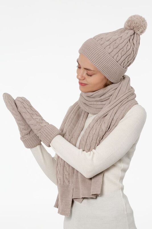 Варежки Heat Trick, бежевый меланж арт.12877.16