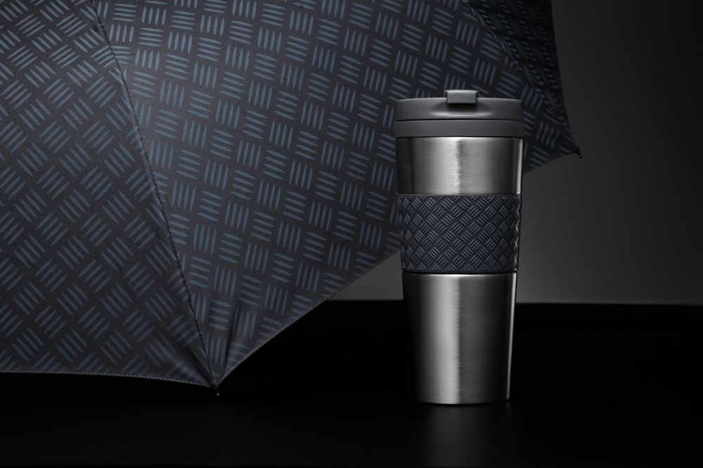 Зонт складной Hard Work, серый арт.77006.10