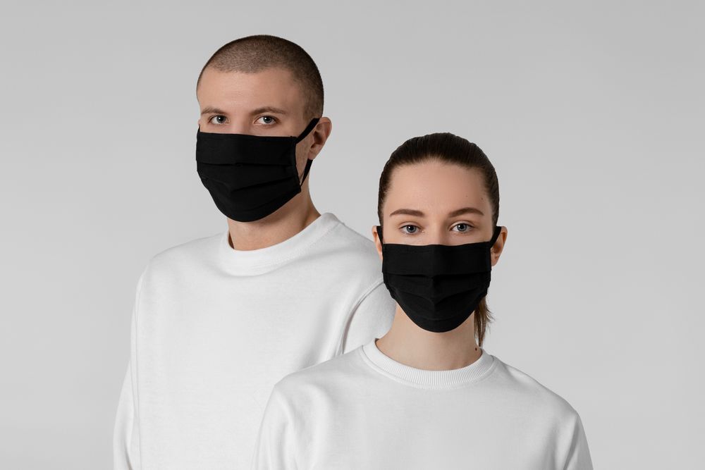 Маска гигиеническая Respire, двухслойная, немедицинская, черная арт.17111.30