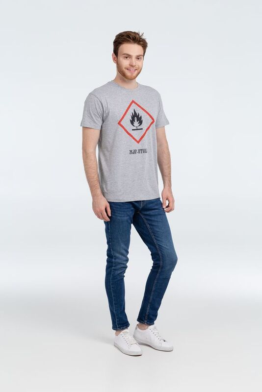 Футболка &laquo;Жар-птица&raquo;, серый меланж арт.71008.11