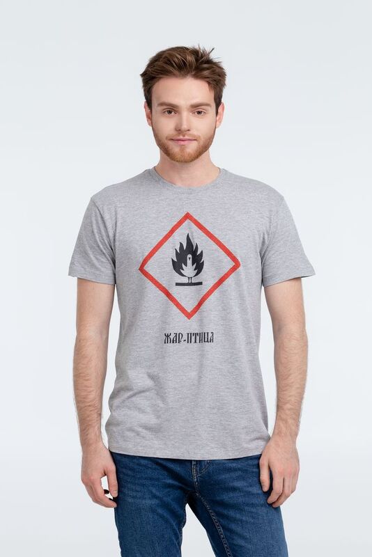 Футболка &laquo;Жар-птица&raquo;, серый меланж арт.71008.11