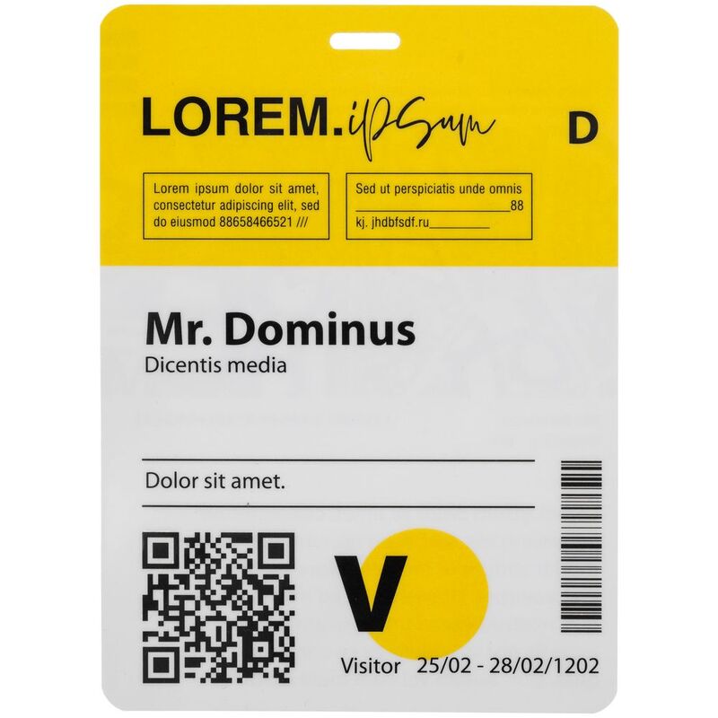 Бейдж с печатью на заказ, глянцевая ламинация арт.75015.01