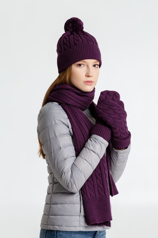 Варежки Heat Trick, баклажановые арт.12877.74