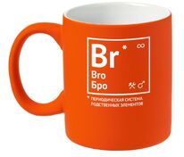 Кружка &laquo;Бро&raquo; с покрытием софт-тач, оранжевая арт.70229.20
