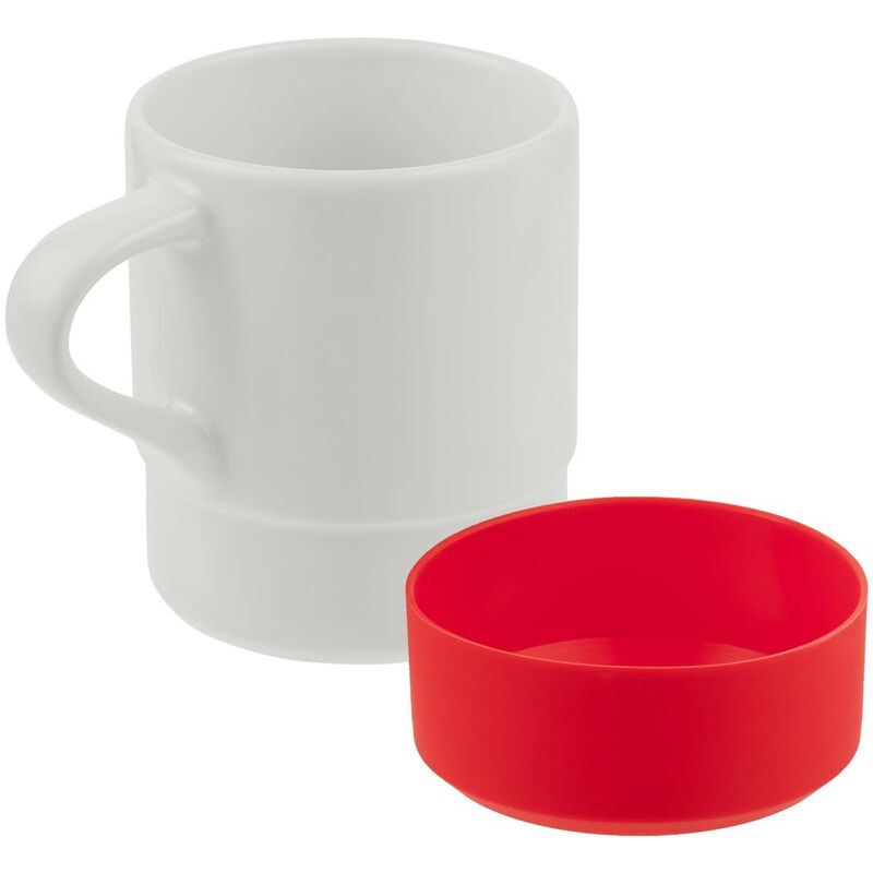 Кружка с силиконовой подставкой Protege, красная арт.12892.50