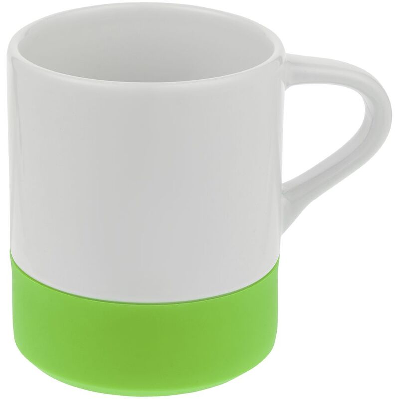 Кружка с силиконовой подставкой Protege, зеленое яблоко арт.12892.91