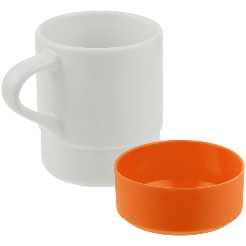 Кружка с силиконовой подставкой Protege, оранжевая арт.12892.20