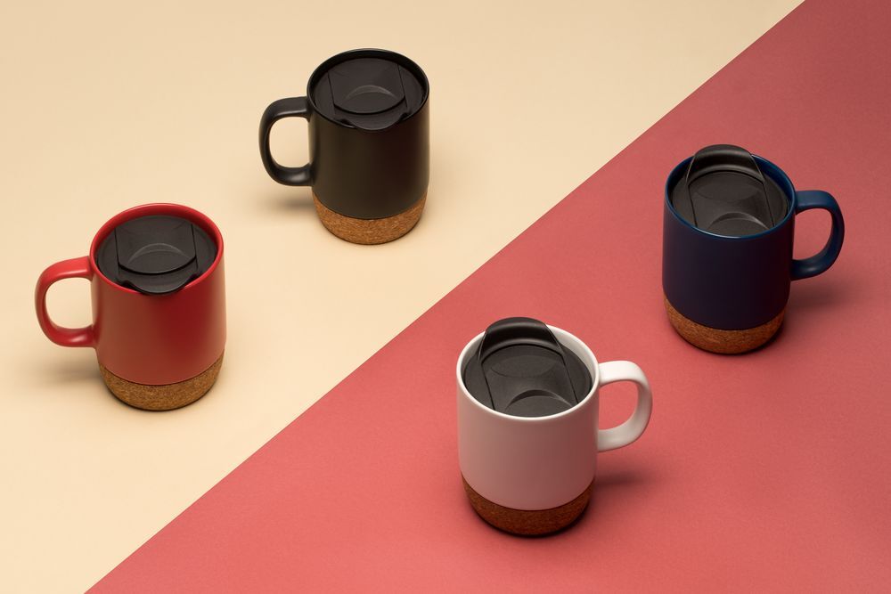 Кружка с пробковой подставкой Corky Walk, белая арт.12893.60