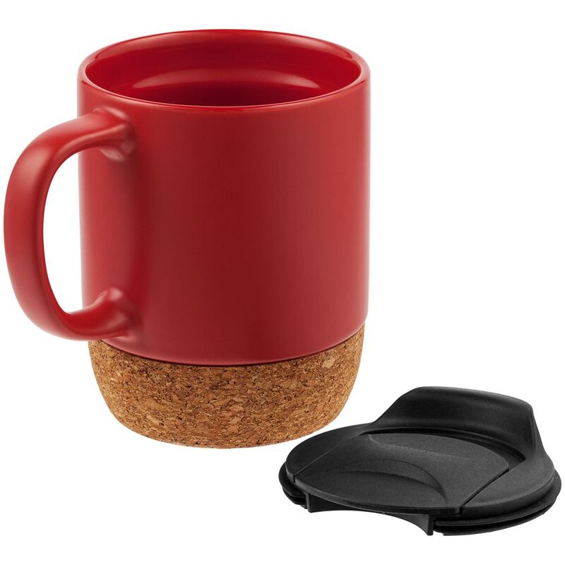 Кружка с пробковой подставкой Corky Walk, красная арт.12893.50