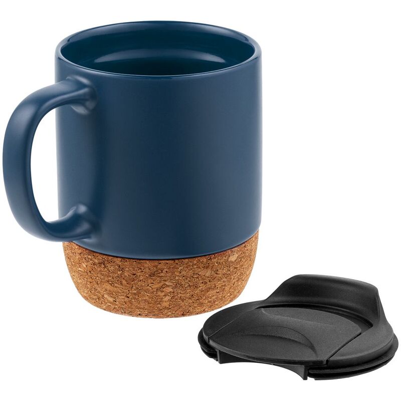 Кружка с пробковой подставкой Corky Walk, синяя арт.12893.40