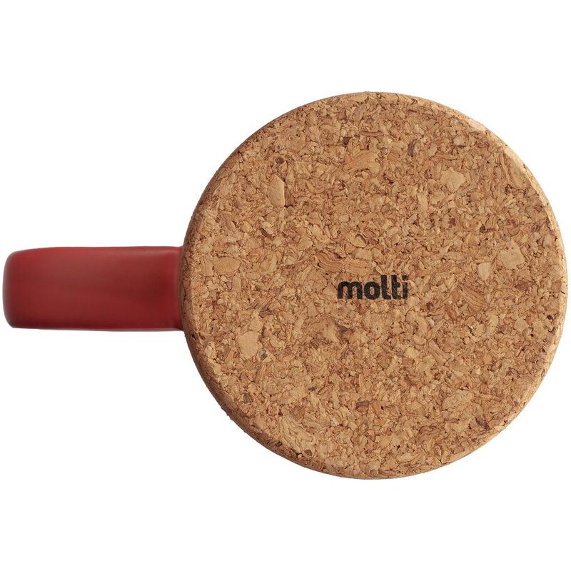 Кружка с пробковой подставкой Corky, красная арт.12894.50