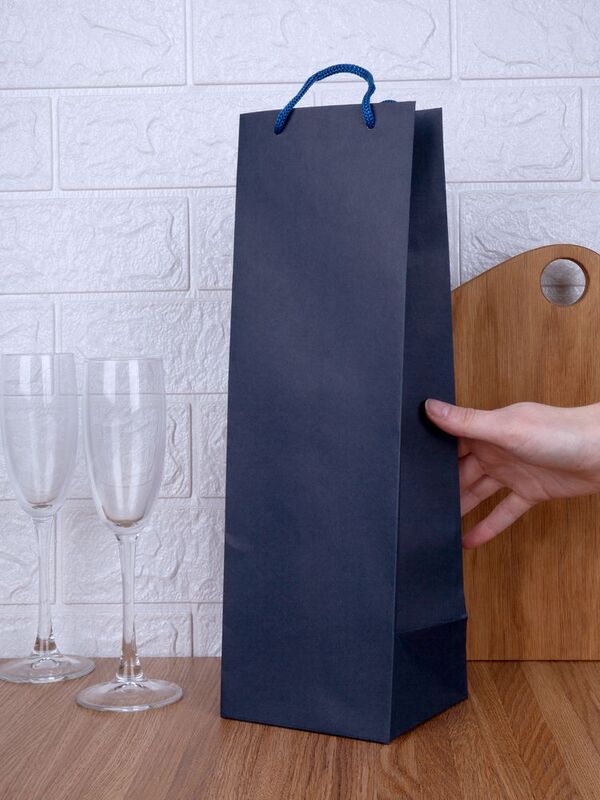 Пакет под бутылку Vindemia, синий арт.75556.40