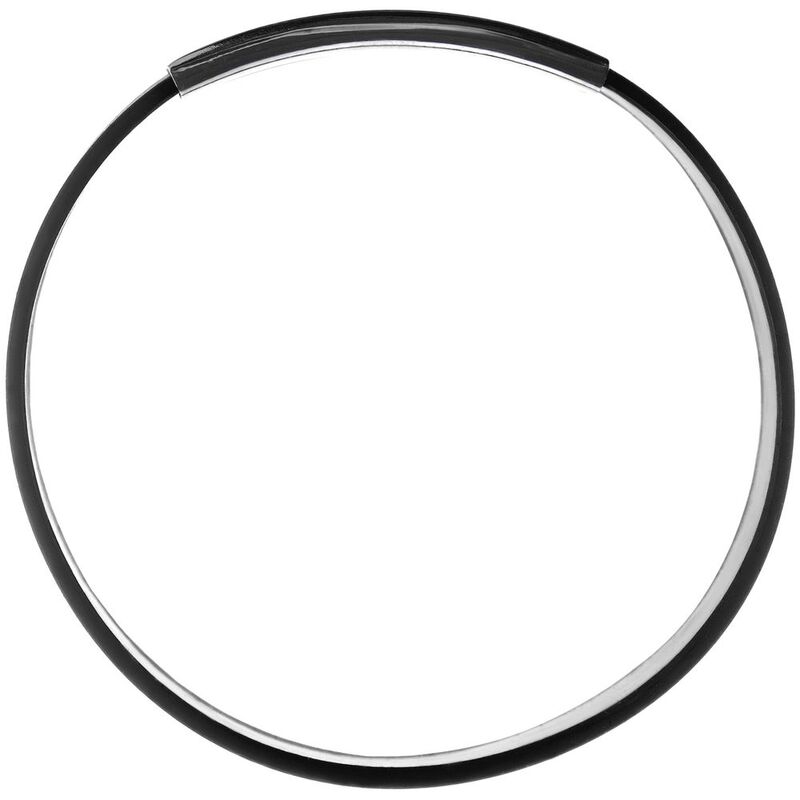 Силиконовый браслет Brisky с металлическим шильдом, черный арт.13746.30