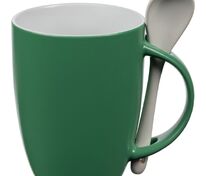Кружка с ложкой Cheer Up, ver.2, зеленая арт.14665.90
