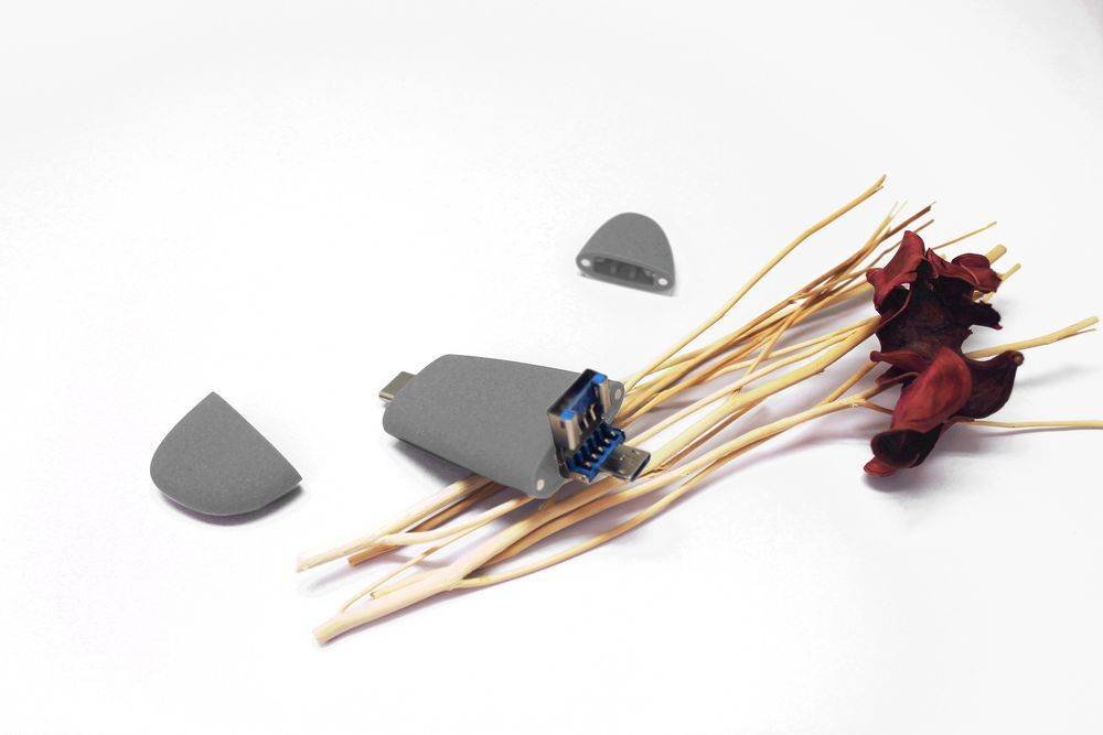 Флешка Pebble Universal, USB 3.0, серая, 64 Гб арт.15810.04