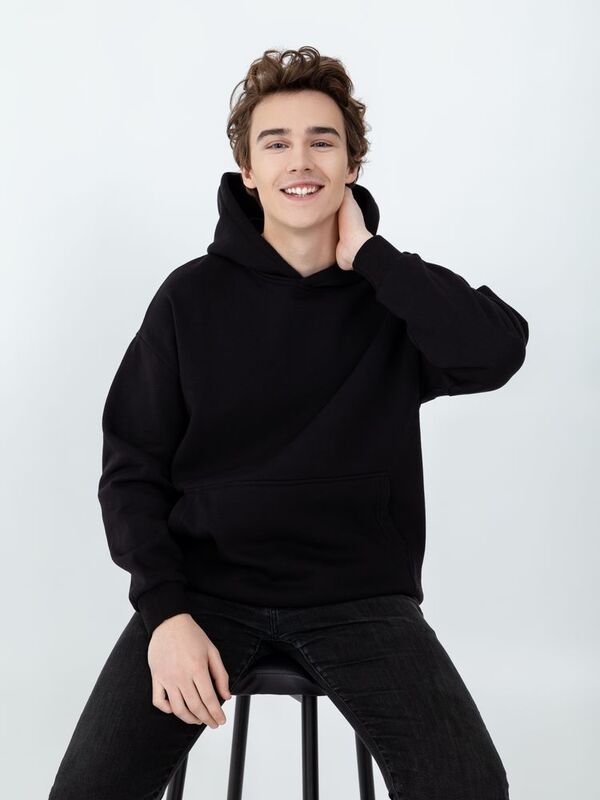 Худи Kulonga Oversize, черное арт.14101.30