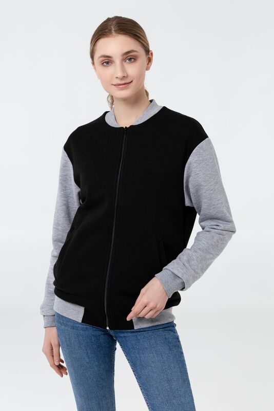 Бомбер College, молочно-белый арт.11577.60