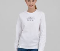 Свитшот &laquo;Три автора&raquo;, белый арт.71149.60