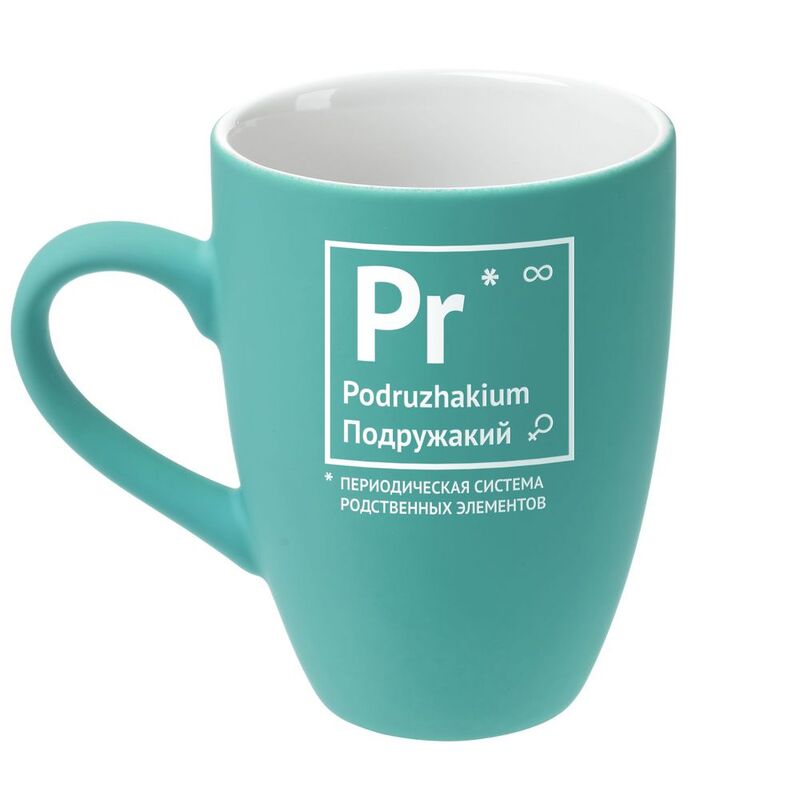 Кружка &laquo;Подружакий&raquo; с покрытием софт-тач, бирюзовая арт.70228.48