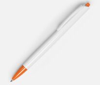 Ручка шариковая Tick, белая с оранжевым арт.15906.62