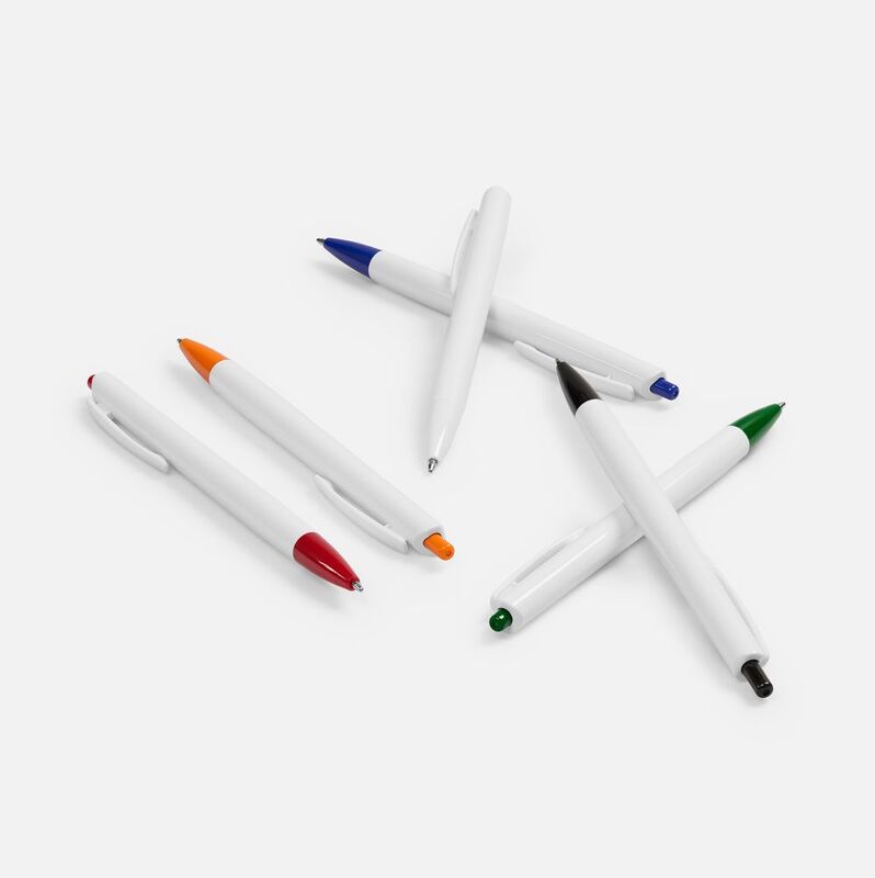 Ручка шариковая Tick, белая с синим арт.15906.64