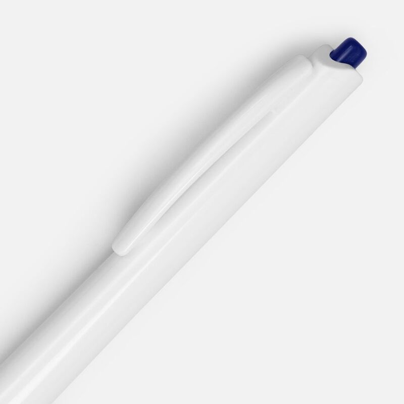 Ручка шариковая Tick, белая с синим арт.15906.64