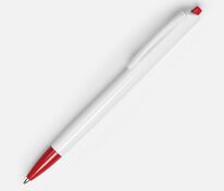 Ручка шариковая Tick, белая с красным арт.15906.65