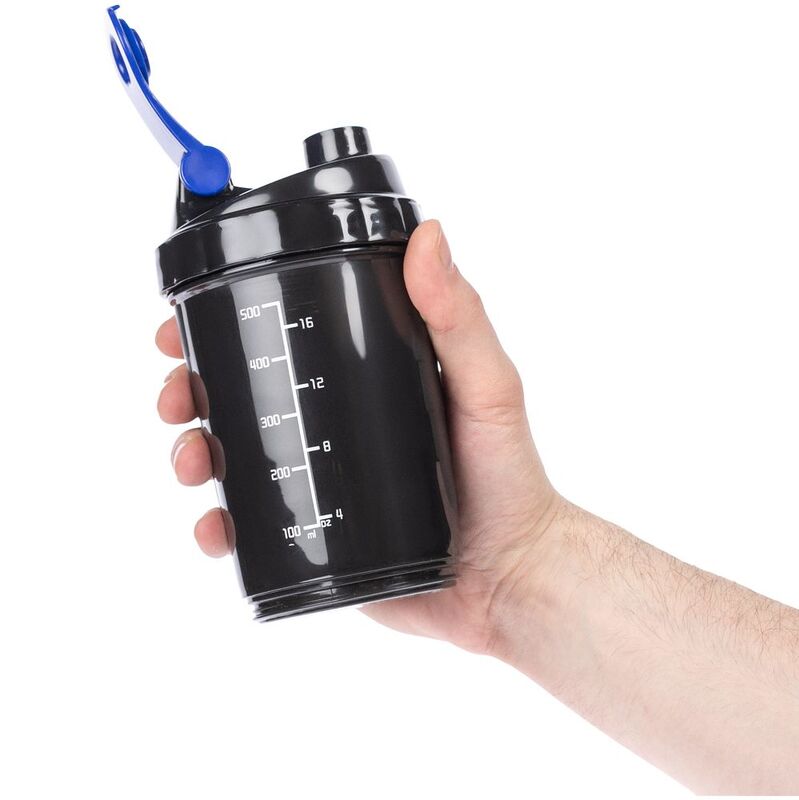 Спортивный шейкер с контейнером Tonus, черно-синий арт.17053.34