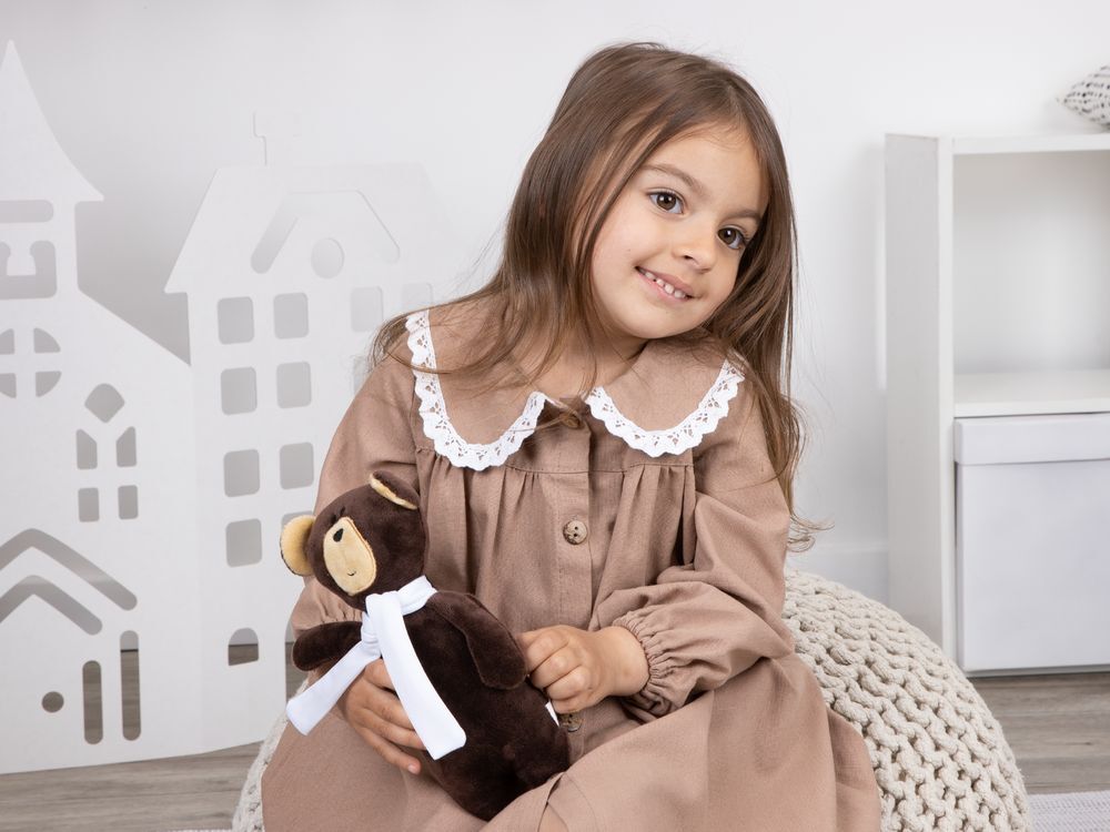 Мягкая игрушка Beastie Toys, мишка с белым шарфом арт.12988.01