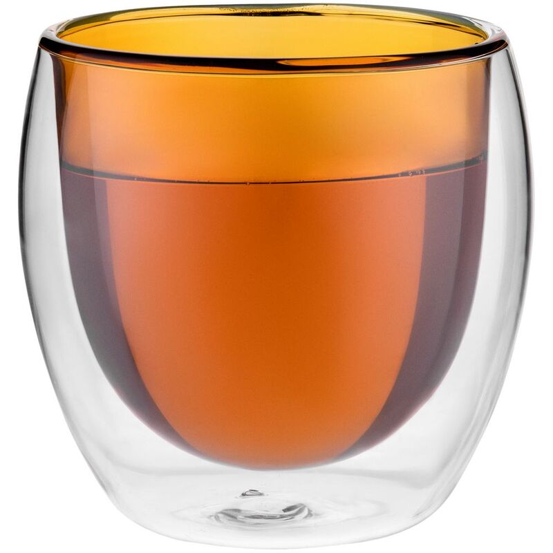 Стакан с двойными стенками Glass Bubble, желтый арт.5676.80