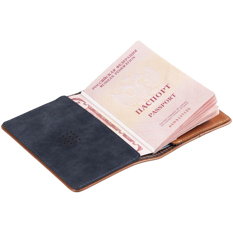 Обложка для паспорта Kalsa Palermo, синяя арт.15265