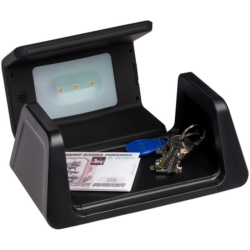 Настольный стерилизатор с беспроводной зарядкой и часами UV Depot, черный арт.13198.30