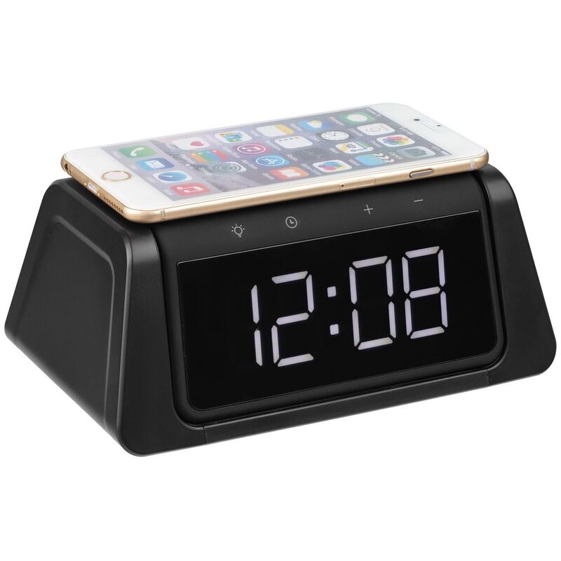 Настольный стерилизатор с беспроводной зарядкой и часами UV Depot, черный арт.13198.30