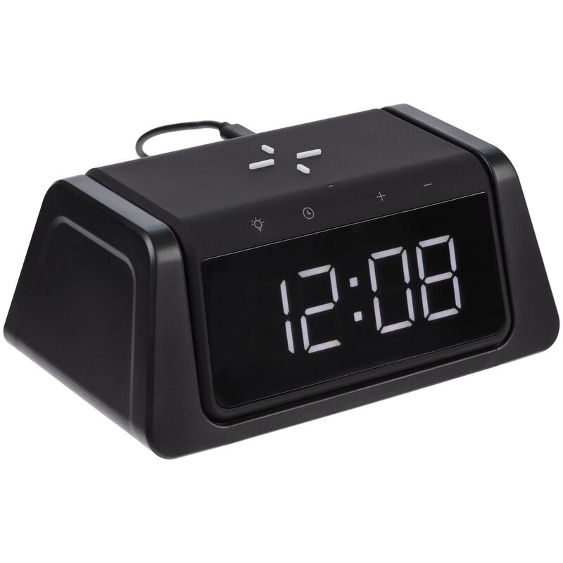 Настольный стерилизатор с беспроводной зарядкой и часами UV Depot, черный арт.13198.30