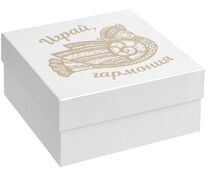 Коробка &laquo;Играй гармония&raquo;, с золотистым принтом арт.68077.00