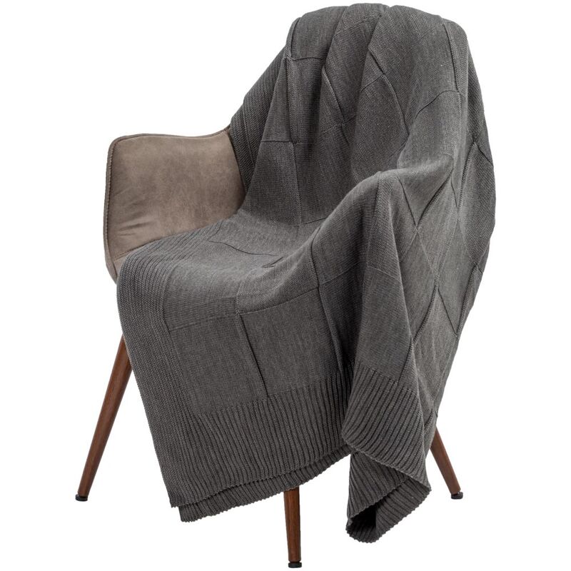 Плед Chess Queen, ver.2, серый меланж арт.10444.13