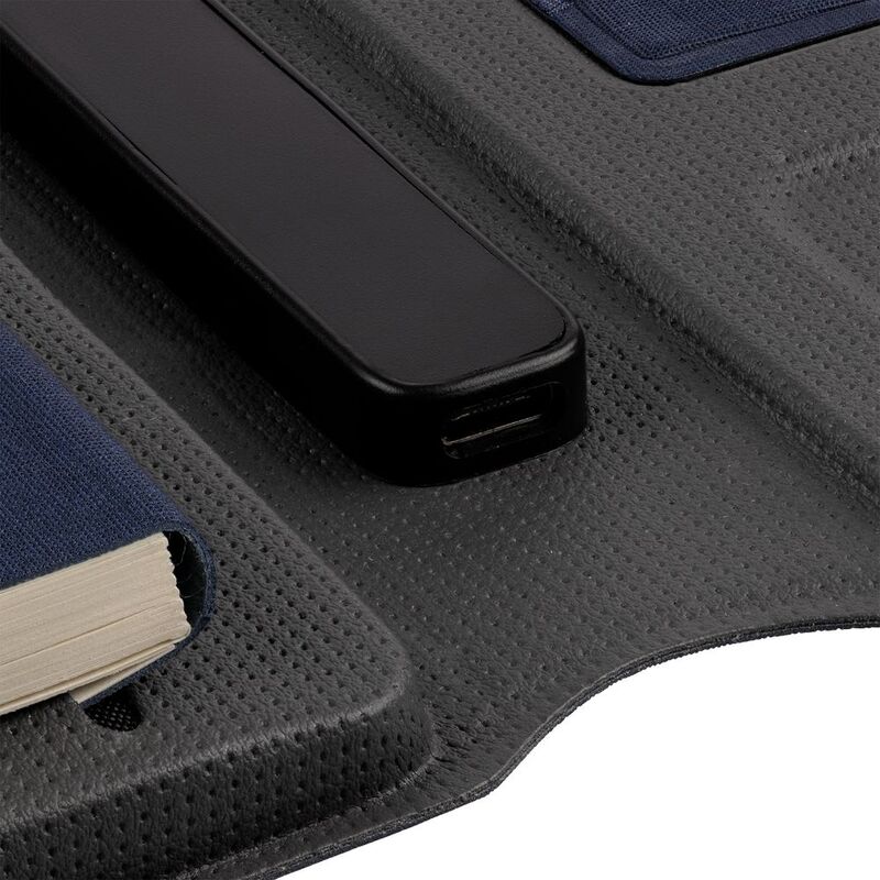 Органайзер с блокнотом и аккумулятором Oiro, синий арт.22001.40